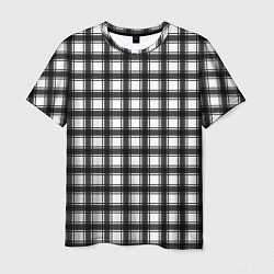 Футболка мужская Black and white trendy checkered pattern, цвет: 3D-принт