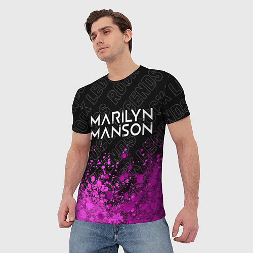 Мужская футболка Marilyn Manson Rock Legends / 3D-принт – фото 3