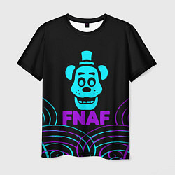 Футболка мужская FNAF Фредди neon, цвет: 3D-принт