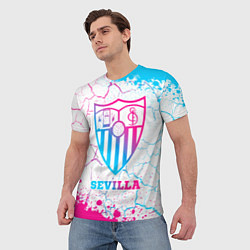 Футболка мужская Sevilla FC Neon Gradient, цвет: 3D-принт — фото 2