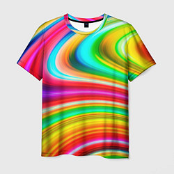 Футболка мужская Rainbow colors, цвет: 3D-принт