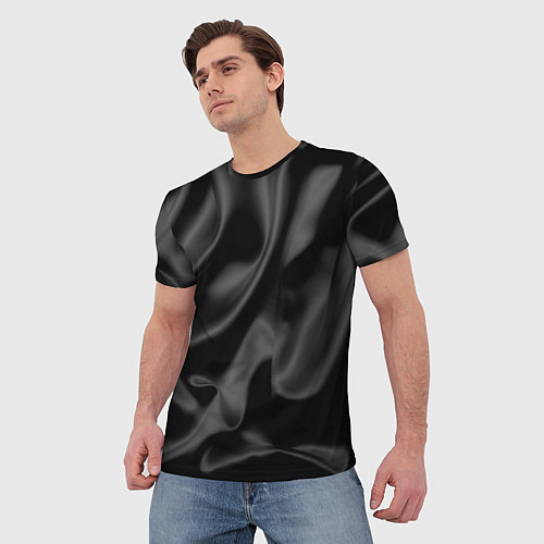 Мужская футболка Черный шелк / 3D-принт – фото 3