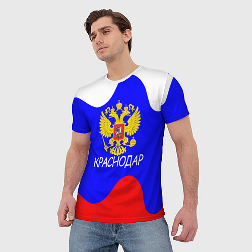 Мужская футболка Краснодар - ГЕРБ / 3D-принт – фото 3