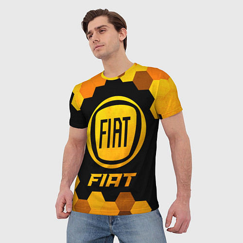 Мужская футболка Fiat - Gold Gradient / 3D-принт – фото 3