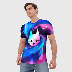 Футболка мужская Stray Неоновый Космос, цвет: 3D-принт — фото 2