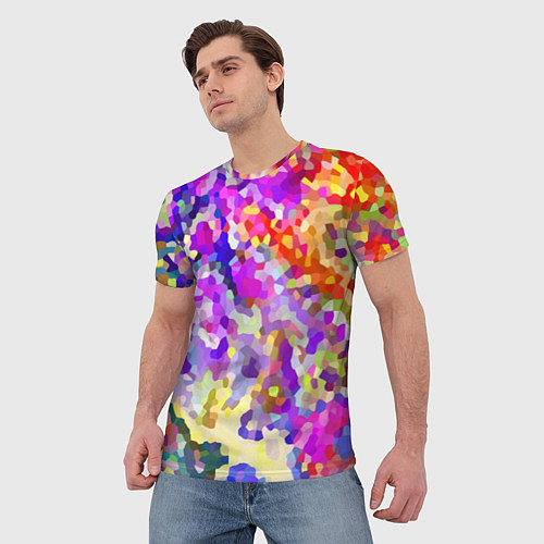 Мужская футболка Летняя мозаика / 3D-принт – фото 3