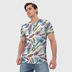 Футболка мужская Текстура перьев, цвет: 3D-принт — фото 2