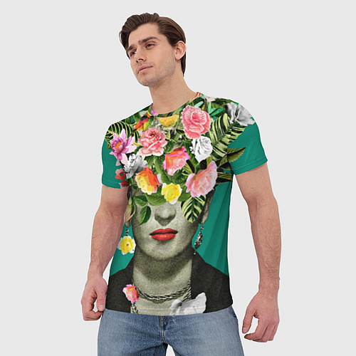 Мужская футболка Фрида Кало - Арт Портрет / 3D-принт – фото 3