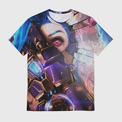 Футболка мужская Jinx Arcane коллаж, цвет: 3D-принт