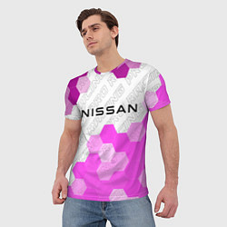 Футболка мужская Nissan pro racing: символ сверху, цвет: 3D-принт — фото 2
