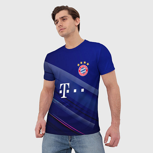 Мужская футболка Bayern munchen Абстракция / 3D-принт – фото 3