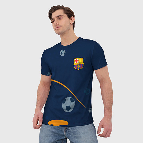 Мужская футболка Barcelona Абстракция / 3D-принт – фото 3