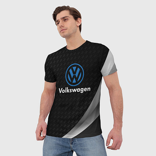 Мужская футболка Volkswagen абстракция / 3D-принт – фото 3