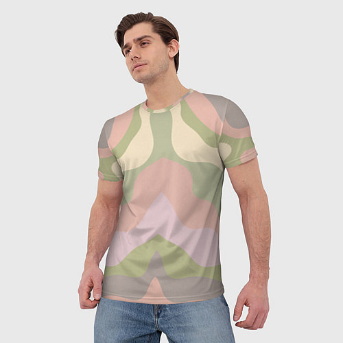 Мужская футболка Абстрактный цветной узор abstract / 3D-принт – фото 3