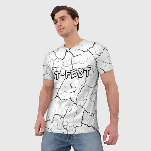 Мужская футболка Рэпер T-Fest в стиле граффити: символ сверху / 3D-принт – фото 3