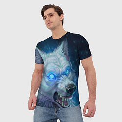 Футболка мужская Ледяной волк, цвет: 3D-принт — фото 2