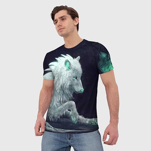 Мужская футболка Магическая волчица / 3D-принт – фото 3