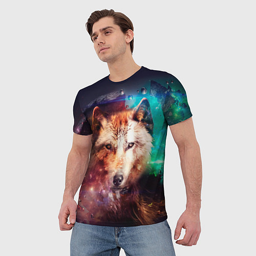 Мужская футболка Сказочная волчица / 3D-принт – фото 3