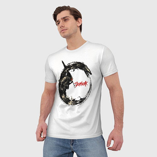 Мужская футболка Берсерк Гатс В Кругу Змея / 3D-принт – фото 3