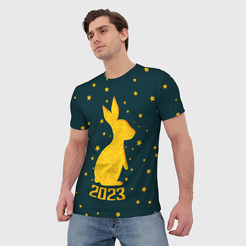 Мужская футболка Год кролика - 2023 / 3D-принт – фото 3