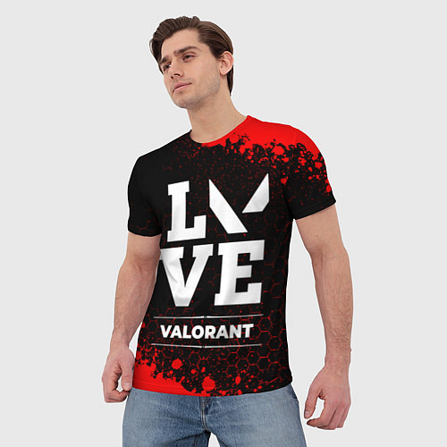 Мужская футболка Valorant love классика / 3D-принт – фото 3