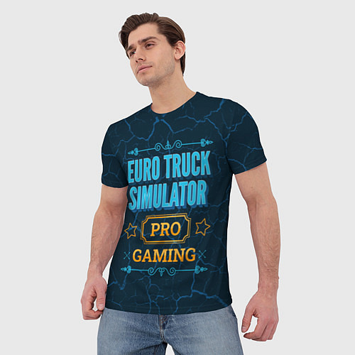 Мужская футболка Игра Euro Truck Simulator: pro gaming / 3D-принт – фото 3