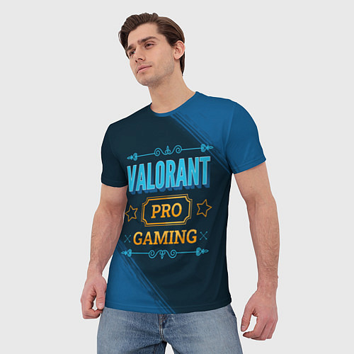 Мужская футболка Игра Valorant: pro gaming / 3D-принт – фото 3