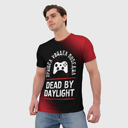Мужская футболка Dead by Daylight пришел, увидел, победил / 3D-принт – фото 3