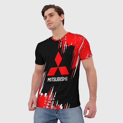 Мужская футболка Mitsubishi - краска / 3D-принт – фото 3