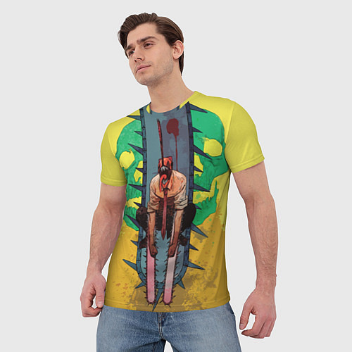 Мужская футболка Человек-бензопила : Дэндзи / 3D-принт – фото 3