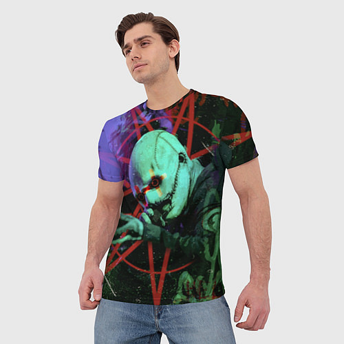 Мужская футболка Slipknot-Corey Taylor / 3D-принт – фото 3