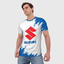 Футболка мужская Suzuki - texture, цвет: 3D-принт — фото 2