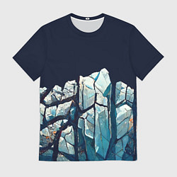 Футболка мужская Cracked ice, цвет: 3D-принт