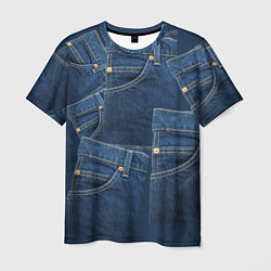 Футболка мужская Джинсовка jeans, цвет: 3D-принт