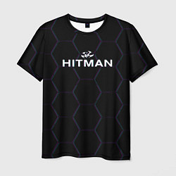 Футболка мужская Hitman соты неон, цвет: 3D-принт