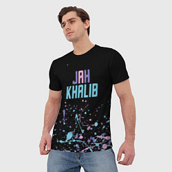 Футболка мужская Jah Khalib - краска, цвет: 3D-принт — фото 2