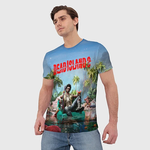 Мужская футболка Dead island 2 главный герой / 3D-принт – фото 3