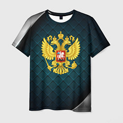 Футболка мужская Герб России из золота, цвет: 3D-принт