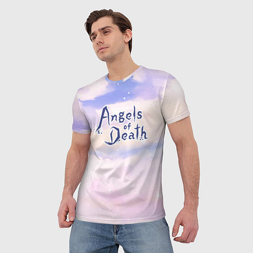 Мужская футболка Angels of Death sky clouds / 3D-принт – фото 3