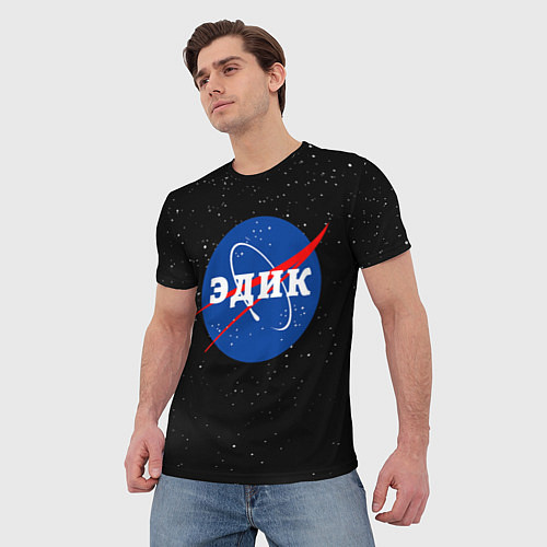Мужская футболка Эдик Наса космос / 3D-принт – фото 3