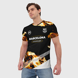 Футболка мужская Barcelona legendary sport fire, цвет: 3D-принт — фото 2