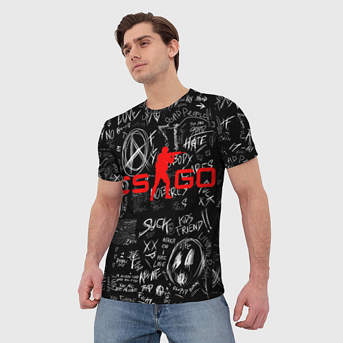 Мужская футболка CS GO - dead inside mod / 3D-принт – фото 3