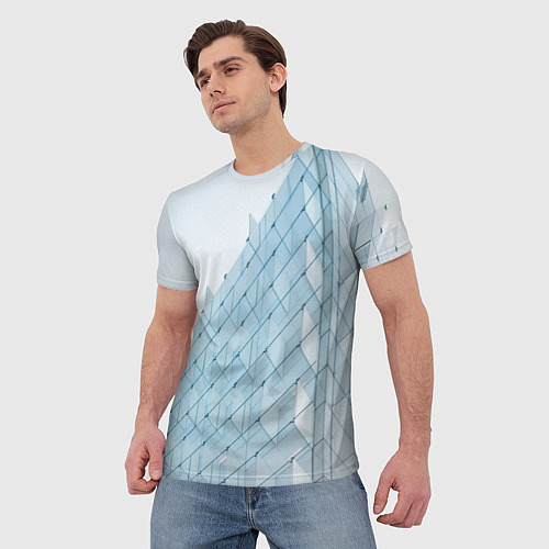 Мужская футболка Абстрактный стеклянный мир / 3D-принт – фото 3