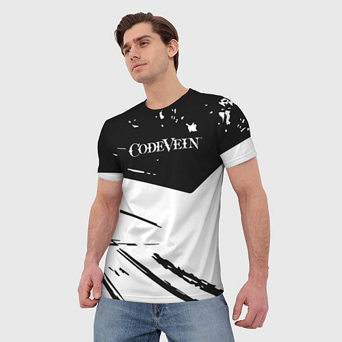 Мужская футболка Code vein Logo краска / 3D-принт – фото 3