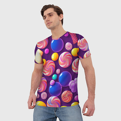 Мужская футболка Сладости для радости / 3D-принт – фото 3