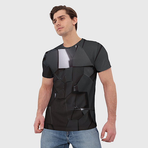 Мужская футболка Треснутый асфальт / 3D-принт – фото 3