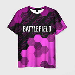 Футболка мужская Battlefield pro gaming: символ сверху, цвет: 3D-принт