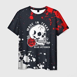 Футболка мужская Blue october брызги красок, цвет: 3D-принт