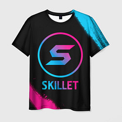 Футболка мужская Skillet - neon gradient, цвет: 3D-принт