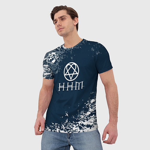 Мужская футболка Him - Краска / 3D-принт – фото 3